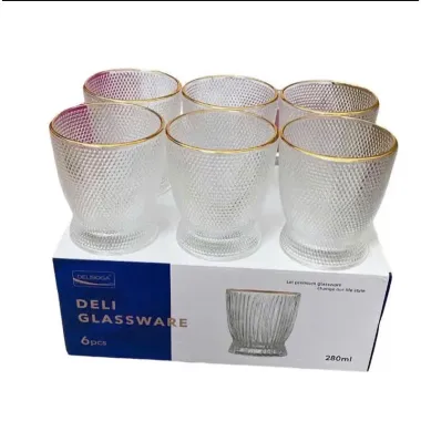 Bộ 6 Ly Thủy Tinh Chấm Bi - Giảm 24%! Cốc Uống Rượu Vang Đẹp Sang 4