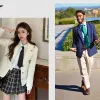 Bộ Ba Mảnh Preppy Style Cho Học Sinh - Áo Cardigan & Váy Sơ Mi Giá Cực Sỉ 257496 VND 1