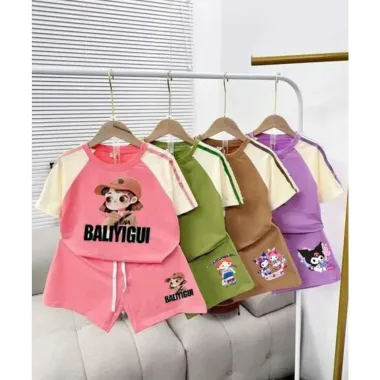 Bộ Đồ Bé Gái Labubu Kuromi - Combo 4 Quần Kẻ Caro In Hình Tiên Cá Giá Cực Sốt 44k 1