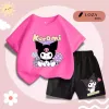 Bộ Đồ Bé Gái Labubu Kuromi - Combo 4 Quần Kẻ Caro In Hình Tiên Cá Giá Cực Sốt 44k 4