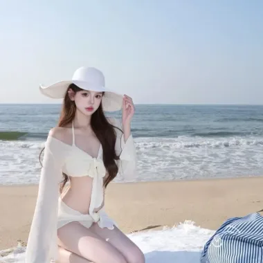 Bộ Đồ Bikini Nữ Trắng Gợi Cảm - Giảm 22% Chỉ Còn 376716đ - Dopamine Đi Biển Đảo Lý Tưởng 6