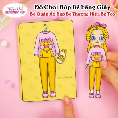 Bộ Đồ Chơi DIY Con Mực Búp Bê Giấy Cho Bé - Giá Shock Chỉ 19800đ Thay 24948đ 1