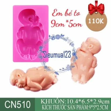 Bộ Khuôn Silicone Tạo Hình Mặt Em Bé Cute Hồng Phát - Giá Chỉ 80k - B43