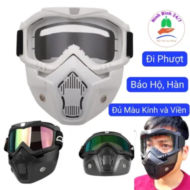 Bộ Kính Bảo Hộ Cao Cấp Chống Dịch, Gió Bụi & Nước - Face Shield Giá Rẻ 84k