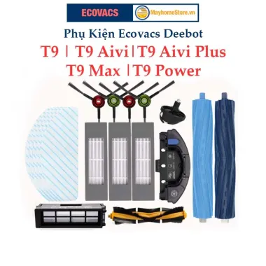 Bộ phụ kiện khăn, chổi cạnh, chổi chính, lọc bụi Robot Ecovasc Deebot Ozmo T9, T9 Aivi, T9 Power, T9 Max, T9 Plus 1