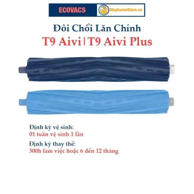Bộ phụ kiện khăn, chổi cạnh, chổi chính, lọc bụi Robot Ecovasc Deebot Ozmo T9, T9 Aivi, T9 Power, T9 Max, T9 Plus 3