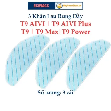 Bộ phụ kiện khăn, chổi cạnh, chổi chính, lọc bụi Robot Ecovasc Deebot Ozmo T9, T9 Aivi, T9 Power, T9 Max, T9 Plus 4