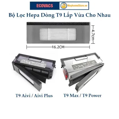 Bộ phụ kiện khăn, chổi cạnh, chổi chính, lọc bụi Robot Ecovasc Deebot Ozmo T9, T9 Aivi, T9 Power, T9 Max, T9 Plus 6