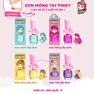 Bộ Quà Tặng Sơn Móng Tay I'm Pinky Kids An Toàn Lột Da Gốc Nước 9ml Giá Rẻ 4