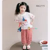 Bộ Quần Áo Bé Gái CHOUCHOU Siêu Xinh - Dây Kitty Phối Quần Loe Cute CC03 Giá Cực Sỉ 130k 5