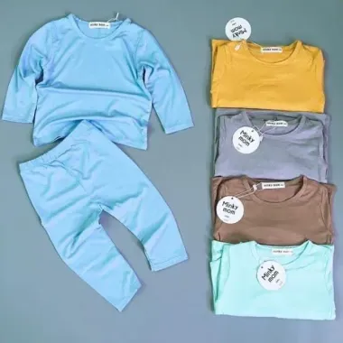 Bộ Quần Áo Dài Tay Cho Bé Trai Gái - Combo 5 Bộ, Chất Vải Tăm Co Giãn, Giá Chỉ 39800đ 4 Bộ Quần Áo Dài Tay Cho Bé Trai Gái - Combo 5 Bộ, Chất Vải Tăm Co Giãn, Giá Chỉ 39800đ 4