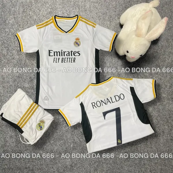Hình ảnh sản phẩm Bộ Quần Áo Thể Thao Trẻ Em In Ronaldo Số 7 Vải Mè Thái Cao Cấp Giảm 23% Chỉ 85500đ