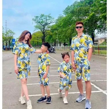Bộ Sơ Mi Đi Biển Bộ Trái Cây Giá Cực Sốc - 45k/Set - Size Từ 6kg Đến 100kg
