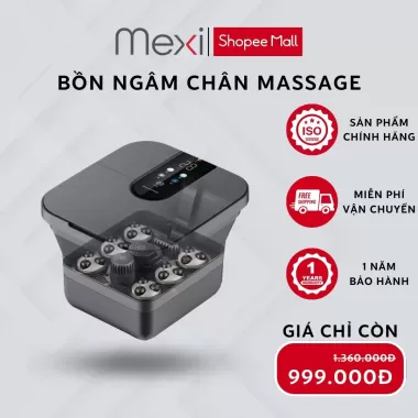 Bồn máy chậu ngâm chân massage hồng ngoại có sục khí, con lăn không tự động