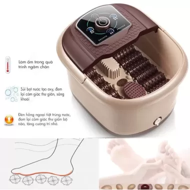 Bồn máy chậu ngâm chân massage hồng ngoại có sục khí, con lăn không tự động 6 Bồn máy chậu ngâm chân massage hồng ngoại có sục khí, con lăn không tự động 6
