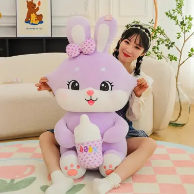 Búp Bê Nhồi Bông Thỏ Đ boss Cute - Quà Tặng Sinh Nhật &amp; Ngày Trẻ Em - Giá Chỉ 93500đ 3
