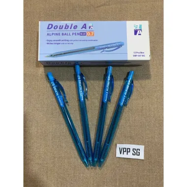 Bút Bi Alpine Double A Mực Xanh 0.7mm Giá Cực Tốt - 6-12 Chiếc Chỉ 24000Đ