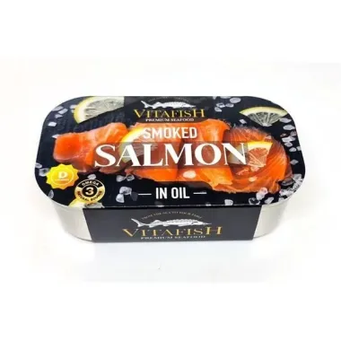Cá Hồi Hun Khói Ngâm Dầu Đóng Hộp Vitafish Premium 120g - Giảm 20% còn 84149đ 1 Cá Hồi Hun Khói Ngâm Dầu Đóng Hộp Vitafish Premium 120g - Giảm 20% còn 84149đ 1