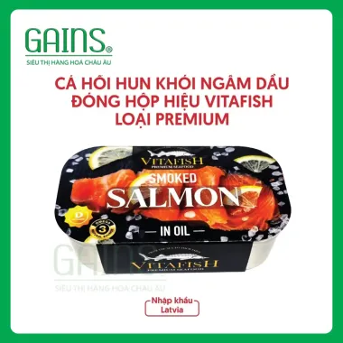 Cá Hồi Hun Khói Ngâm Dầu Đóng Hộp Vitafish Premium 120g - Giảm 20% còn 84149đ