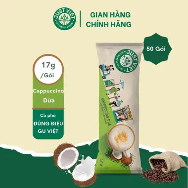 Cà Phê Cappuccino Sữa Đá Just Viet Stick - Đúng Gu Việt Sánh Đậm Tự Nhiên Giá Tốt 5465đ 1