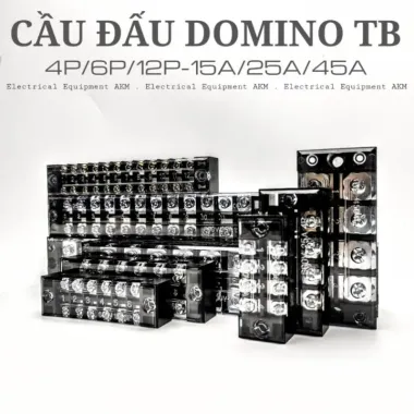 CÀU ĐẤU ĐIỆN DOMINO 15A-45A 4P 6P 12P - Giá Chỉ 5750 VNĐ