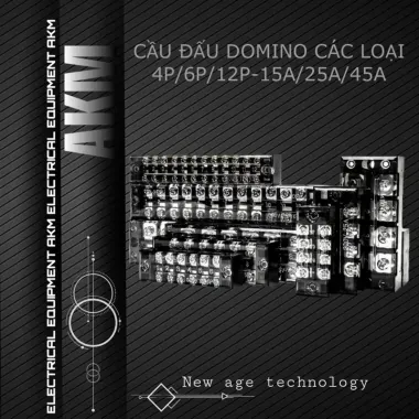 CÀU ĐẤU ĐIỆN DOMINO 15A-45A 4P 6P 12P - Giá Chỉ 5750 VNĐ