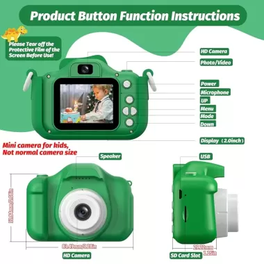 Camera kỹ thuật số AURORY 1080P, Camera silicon mềm HD 1080P, Camera đồ chơi khủng long khủng long 32GB chất lượng cao cho trẻ em 6 Camera kỹ thuật số AURORY 1080P, Camera silicon mềm HD 1080P, Camera đồ chơi khủng long khủng long 32GB chất lượng cao cho trẻ em 6