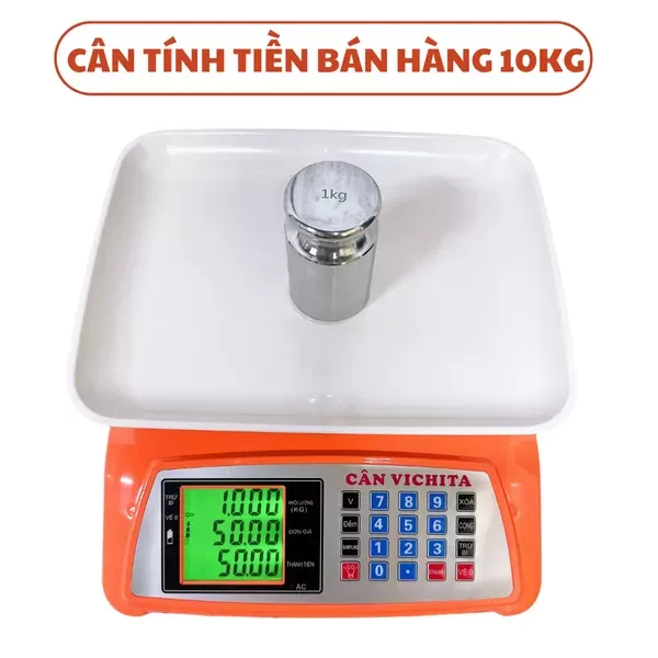 Hình ảnh sản phẩm Cân điện tử chính hãng VICHITA độ chính xác cao, thiết kế gọn nhẹ bền đẹp - Bảo hành lỗi 1 đổi 1 được tặng kèm pin