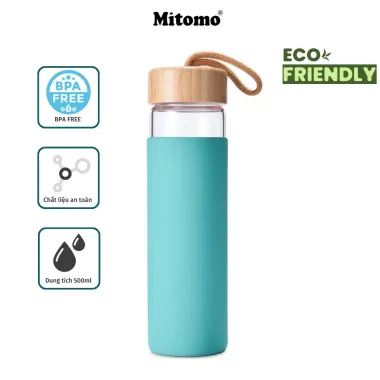 Chai Thủy Tinh Mitomo 500ml Bọc Silicon - Đựng Nước Lọc, Detox, Trái Cây Giá Tốt 167k 4 Chai Thủy Tinh Mitomo 500ml Bọc Silicon - Đựng Nước Lọc, Detox, Trái Cây Giá Tốt 167k 4