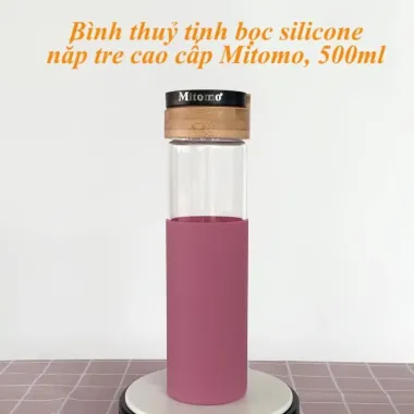 Chai Thủy Tinh Mitomo 500ml Bọc Silicon - Đựng Nước Lọc, Detox, Trái Cây Giá Tốt 167k 5 Chai Thủy Tinh Mitomo 500ml Bọc Silicon - Đựng Nước Lọc, Detox, Trái Cây Giá Tốt 167k 5