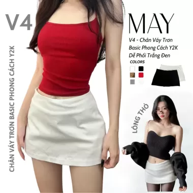 Chân váy chữ A 3 LỚP bồng nhẹ cạp cao che mỡ bụng nữ có quần bảo hộ có túi women HN DESIGN mã 188 3