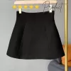 Chân Váy Chữ A Ngắn 48cm Xẻ Trước Màu Đen Lưng Siêu Cao Không Có Quần Trong cv48xtruoc 3