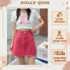 Chân váy chữ A ngắn màu hồng cạp cao hack dáng, kaki jean bò, giá chỉ 219k! 3