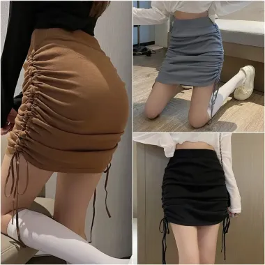 Chân váy da rút dây Quảng Châu giá chỉ 230k - Giảm từ 280.6k - Mua ngay hôm nay! 1