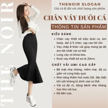 Chân Váy Đuôi Cá Da PU Lưng Cao Thời Trang Hàn Quốc Cho Nữ Giá Cực Sốc 365515Đ