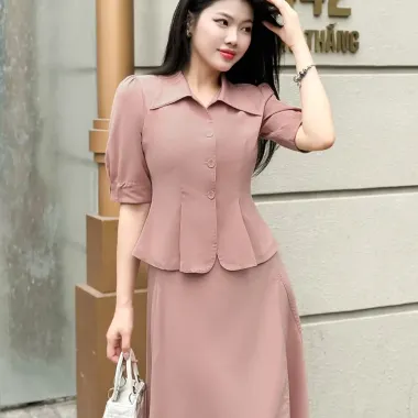 Chân Váy Đuôi Cá Midi Lưng Cao Màu Hồng Hoa Xinh Cho Nữ Giảm 17% Chỉ 250799đ