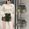 Chân váy jeans ngắn chữ A cạp lưng cao hottend 1