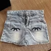 Chân váy jeans ngắn chữ A cạp lưng cao hottend 3