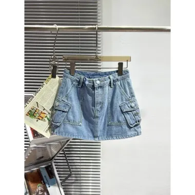 Chân Váy Jeans Nữ Cạp Cao Avocado Dáng Chữ A - Khuyến Mãi 149k Thay 190k Phong Cách Hàn