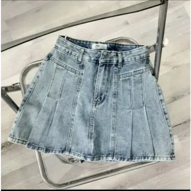Chân Váy Jeans Nữ Cạp Cao Avocado Dáng Chữ A - Khuyến Mãi 149k Thay 190k Phong Cách Hàn