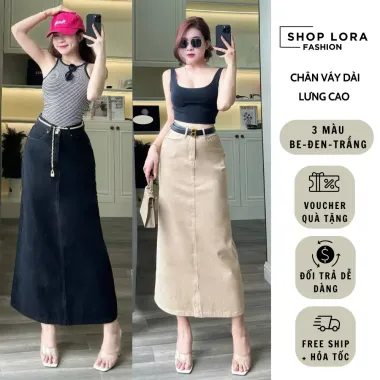 Chân váy midi hoa đỏ dáng dài xẻ tà viền sóng hè giá rẻ 209k QC cao cấp