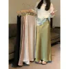 Chân váy midi hoa đỏ dáng dài xẻ tà viền sóng hè giá rẻ 209k QC cao cấp 3