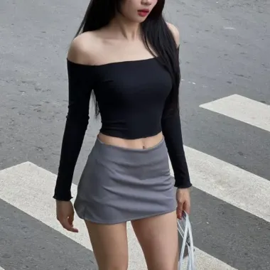 Chân Váy Ngắn Cạp Trễ Basic Có Quần Lót Trong Tôn Dáng Thời Trang Nữ Hot Trend, Váy Chữ A Siêu Ngắn Phối Được Nhiều Kiểu 6