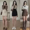 Chân váy Ngắn Chữ A ( có quần trong) Chất Kaki Mềm GirlZ Shop, Váy Mini Nữ Chữ A Basic Nữ Tính Sexy Tôn Dáng -V101- 3