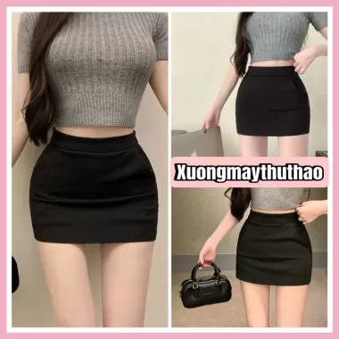 Chân váy ngắn, dáng ôm chất umi co giãn mềm mại tôn dáng nhìn người thon gọn hơn M10 - PQM STORE 1
