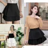 Chân váy ngắn nữ 2 màu đen trắng nhiều tầng ren dễ thương có quần trong giá chỉ 92k 3