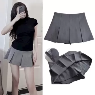 CHÂN VÁY NGẮN XẾP LY TO CHẤT CAO CẤP LÊN DÁNG SIÊU XINH SHORTSHOP