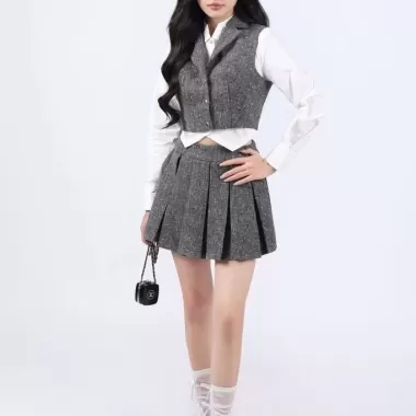 CHÂN VÁY NGẮN XẾP LY TO CHẤT CAO CẤP LÊN DÁNG SIÊU XINH SHORTSHOP