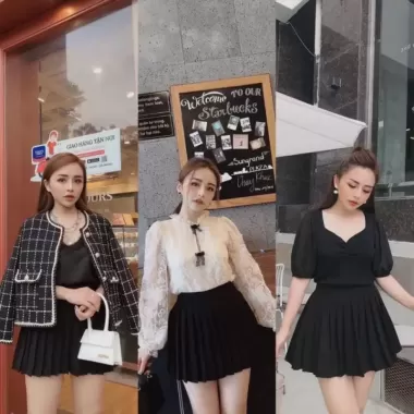 CHÂN VÁY NGẮN XẾP LY TO CHẤT CAO CẤP LÊN DÁNG SIÊU XINH SHORTSHOP