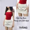 Chân Váy Ngắn Y2K Trắng Đen Mini Chất Kaki, Giá Shock Chỉ 99K! 4